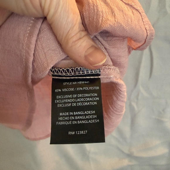 Harve Benard Blush Pink Blouse Gold Zipper Large - Picture 3 of 4